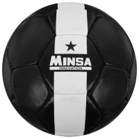 Мяч футбольный MINSA, размер 5, 32 панели, PU, ручная сшивка, латексная камера, 400 г 5187087s фото