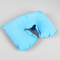 Подушка для шеи дорожная, надувная, 38 × 24 см, цвет голубой 135634s фото