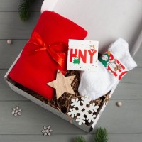 Набор подарочный «Новый год: Purrfect» плед, носки, 2 игрушки, открытка 5306404s фото