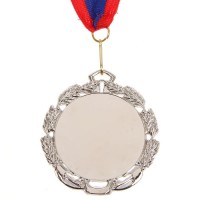 Медаль под нанесение, серебро, d=7 см 507639s фото