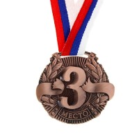 Медаль призовая, 3 место, бронза, d=5 см 1040397s фото