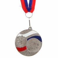 Медаль призовая, триколор, серебро, d=5 см 1108686s фото