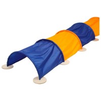 Тоннель для подлезания 5 секций, h-40 см L-3,5 м шаг-0,7 м, цвет синий/оранжевый 3674049s фото