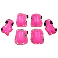 Защита роликовая детская: наколенники, налокотники, защита запястья, размер S, цвет розовый 7515129s фото
