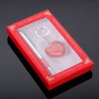 Набор подарочный 2в1 (ручка, брелок сердечко) микс 594012s фото