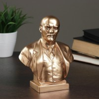 Бюст Ленин большой бронза,золото, 8х14х18см 1079124s фото
