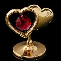 Сувенир «Два сердца», 4,5×4,5×3 см, с кристаллами 2071727s фото