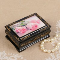 Шкатулка «Розовые розы», 6×9 см, лаковая миниатюра 2407369s фото