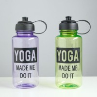 Бутылка для воды Yoga, 1000 мл, 9х23 см, микс 2997966s фото