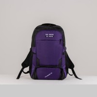 Рюкзак туристический, 40 л, отдел на молнии, 2 наружных кармана, цвет чёрный/фиолетовый 5447269s фото