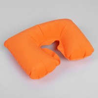 Подушка для шеи дорожная, надувная, 38 × 24 см, цвет оранжевый 135633s фото