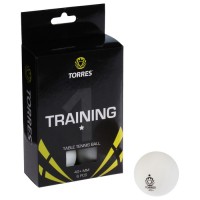 Мяч для настольного тенниса Torres Training, 1 звезда, набор 6 шт., цвет белый 2518988s фото
