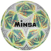 Мяч футбольный MINSA, размер 5, PU, 400 г, 12 панелей, машинная сшивка 5448296s фото