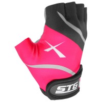 Перчатки велосипедные STG, размер M, цвет чёрный/розовый 3268086s фото