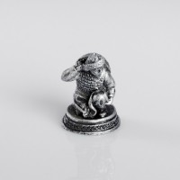 Сувенир полистоун «Воин», серебряный 4457354s фото
