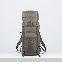 Рюкзак туристический, 60 л, отдел на шнурке, наружный карман, 2 боковые сетки, цвет оливковый 6625482s фото