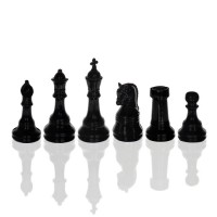 Набор шахматных фигур (король, ферзь, слон, конь ладья, пешка), черный, 27 × 18 × 23 см 1026667s фото