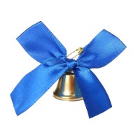 Колокольчик с синим бантом, d=3,6 см 5389881s фото