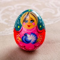 Яйцо «Матрёшка с голубем, 7 см, микс 3371550s фото