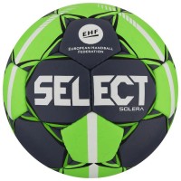 Мяч гандбольный SELECT Solera, Senior, размер 3, EHF Appr, ПУ, ручная сшивка, цвет серый/лайм 6883880s фото