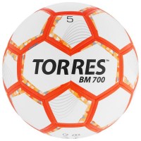 Мяч футбольный TORRES BM 700, размер 5, 32 панели, PU, гибридная сшивка, цвет бежевый/оранжевый/серый 6935922s фото