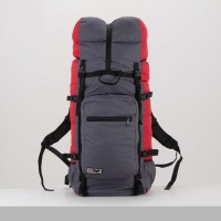 Рюкзак туристический, 100 л, отдел на шнурке, наружный карман, цвет серый/красный 6888494s фото