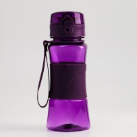 Бутылка для воды 450 мл, с резиновой вставкой, 20х6.5 см, фиолетовая 7348206s фото