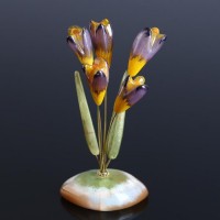Сувенир «Крокусы», 5 цветков, 13×10 см, селенит 3984183s фото