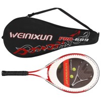 Ракетка для большого тенниса тренировочная, алюминий, 257 г, в чехле, цвет красный 134098s фото