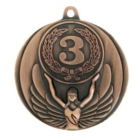 Медаль призовая, 3 место, бронза, d=4,5 см 1028264s фото