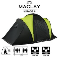 Палатка туристическая MIRAGE 6, размер 570 х 210 х 200 см, 6-местная, двухслойная 5385307s фото