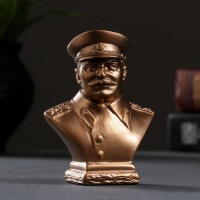 Бюст Сталин 9х7см, бронза / мраморная крошка 5167977s фото