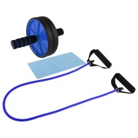 Набор для фитнеса (ролик для пресса+эспандер), цвет синий 2579473s фото