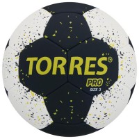 Мяч гандбольный TORRES PRO, размер 3, ПУ, гибридная сшивка, цвет чёрный/белый/жёлтый 7307574s фото
