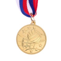Медаль тематическая «Волейбол», золото, d=3,5 см 1887519s фото
