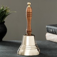 Валдайский колокольчик с деревянной ручкой, d - 10 см 7486605s фото
