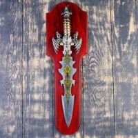 Сувенирный меч на планшете, цветное нанесение на лезвии, 52 см 454239s фото