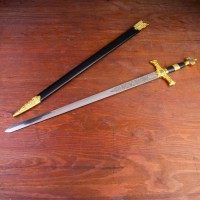 Сувенирный меч, рукоять Звезда Давида, клинок роспись, 86 см 870938s фото