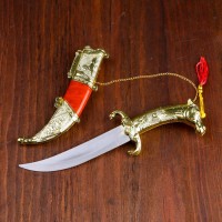 Сув. изделие нож, ножны серебро с красным, клинок 22 см 4387955s фото