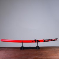 Сувенирное оружие «Катана на подставке», красные ножны, 103см 732804s фото