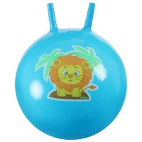 Мяч-прыгун с рожками «Львенок» 45 см, 380 г, цвет голубой 7350270s фото