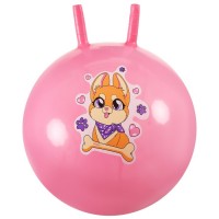 Мяч-прыгун с рожками «Корги» 45 см, 380 г, цвет розовый 7350274s фото