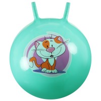 Мяч-прыгун с рожками «Котик» 55 см, 480 г, цвет бирюзовый 7350284s фото