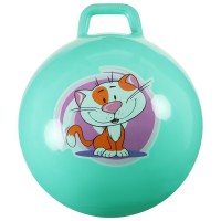 Мяч-прыгун с ручками «Котик» 55 см, 480 г, цвет бирюзовый 7350285s фото