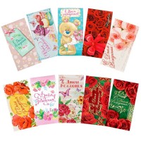 Набор конвертов для денег «С Днём рождения» цветочная фантазия, 10 шт. 2221472s фото