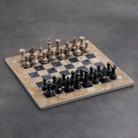 Шахматы «Элит», серый/черный,  доска 40х40 см, оникс 7787536s фото