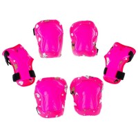 Защита роликовая детская: наколенники, налокотники, защита запястья, размер M, цвет розовый 7515130s фото