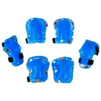 Защита роликовая детская: наколенники, налокотники, защита запястья, размер M, цвет голубой 7515132s фото